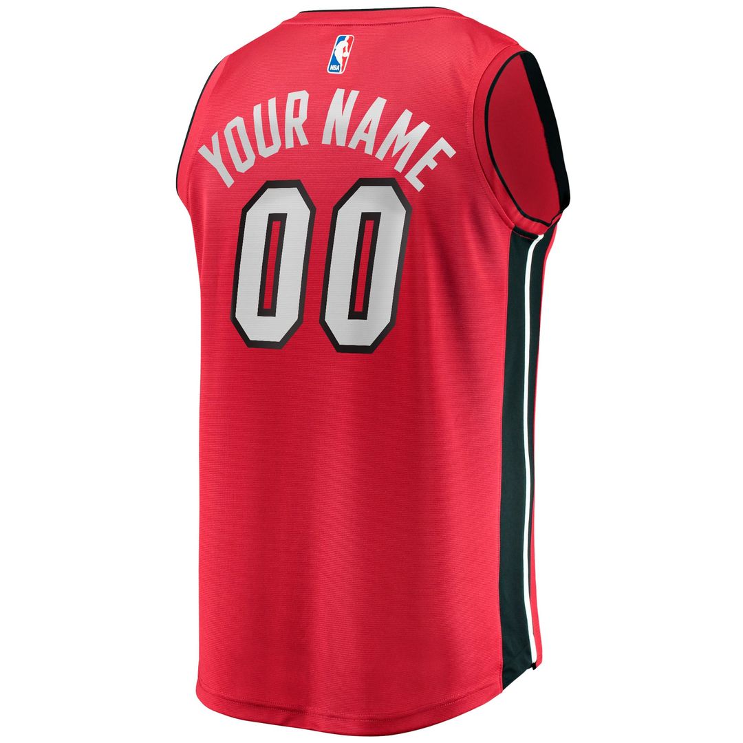 Miami Heat Fanatics Fast Break Custom Jersey - Red - Statement Edition