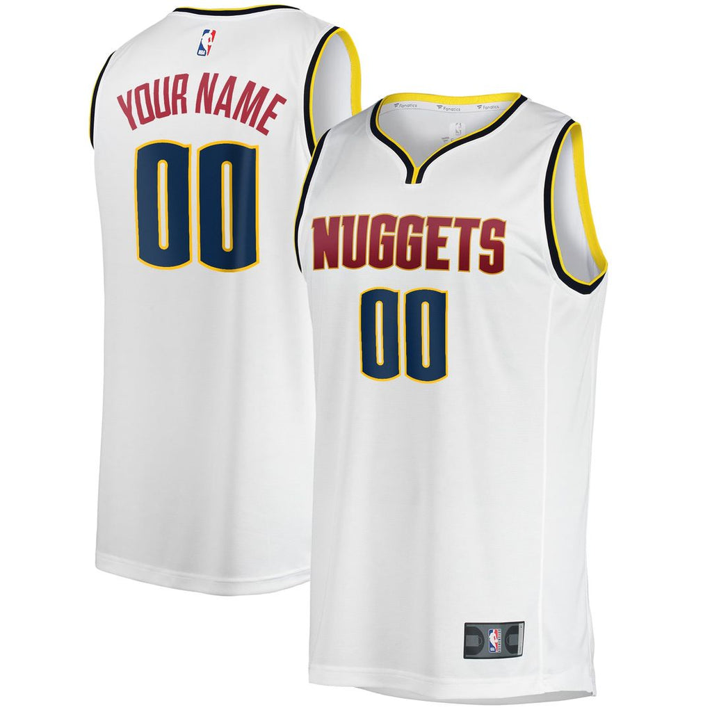 Denver Nuggets Fanatics Fast Break Custom Replica Jersey - Association Edition - White