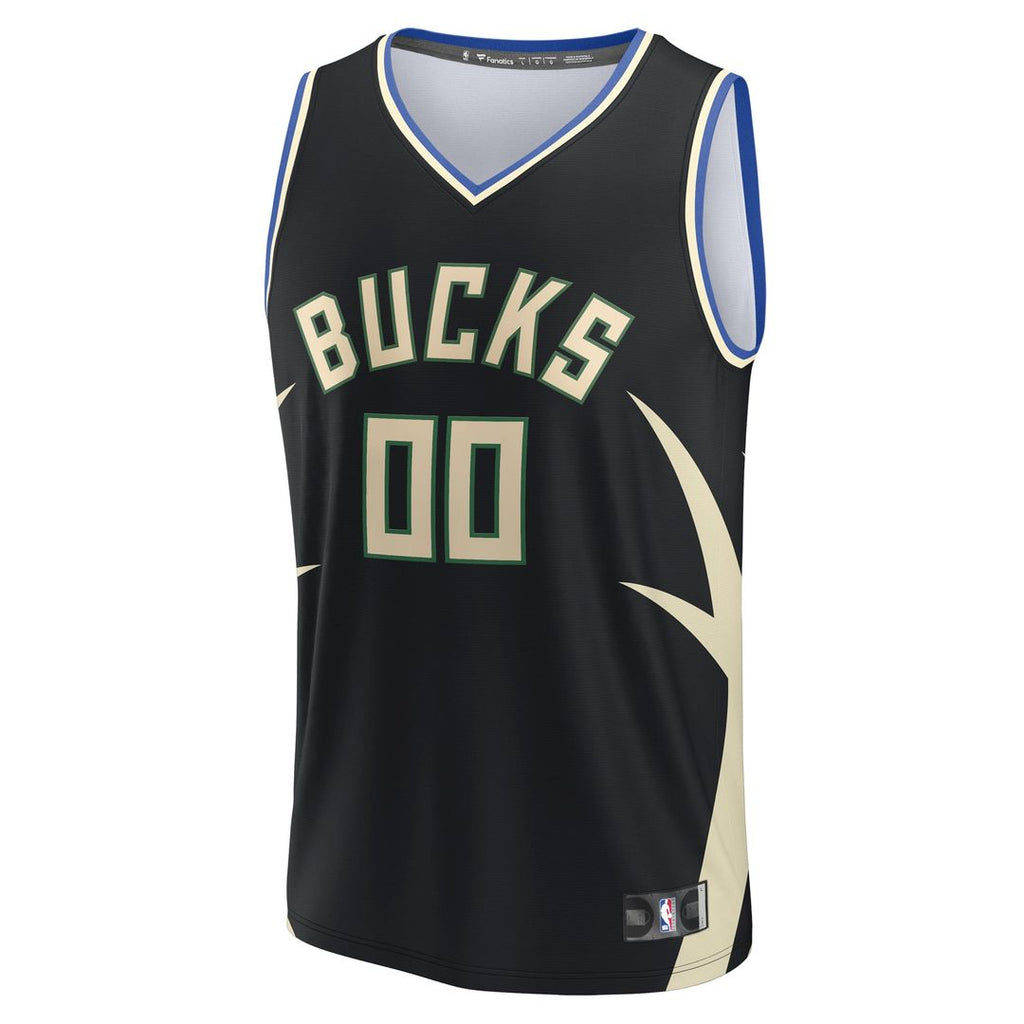 Milwaukee Bucks Fanatics Custom Fast Break Jersey - Statement Edition - Black