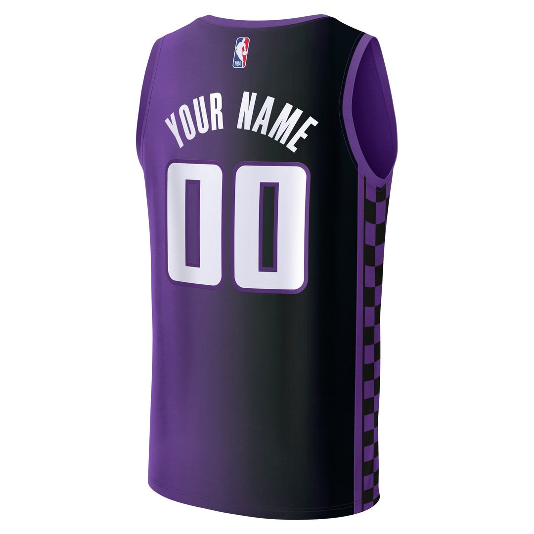 Sacramento Kings Fanatics Youth Fast Break Custom Replica Jersey - Purple - Statement Edition