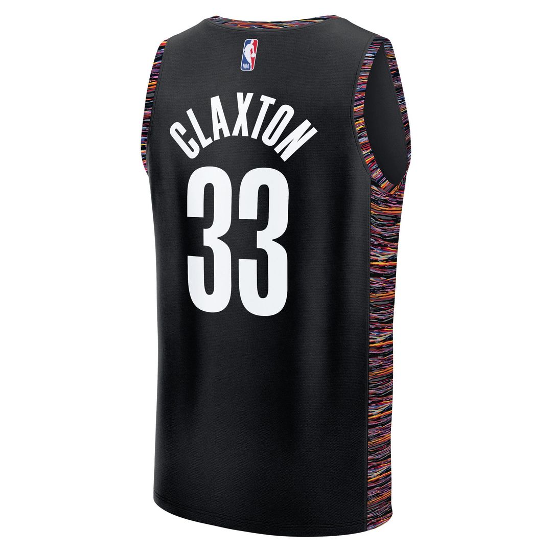 Brooklyn Nets Nic Claxton Fanatics 2025/26 City Edition Fast Break Jersey - Black