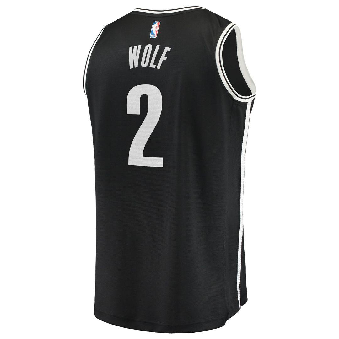 Brooklyn Nets Daniel Wolf Fanatics Fast Break Replica Jersey - Black - Icon Edition