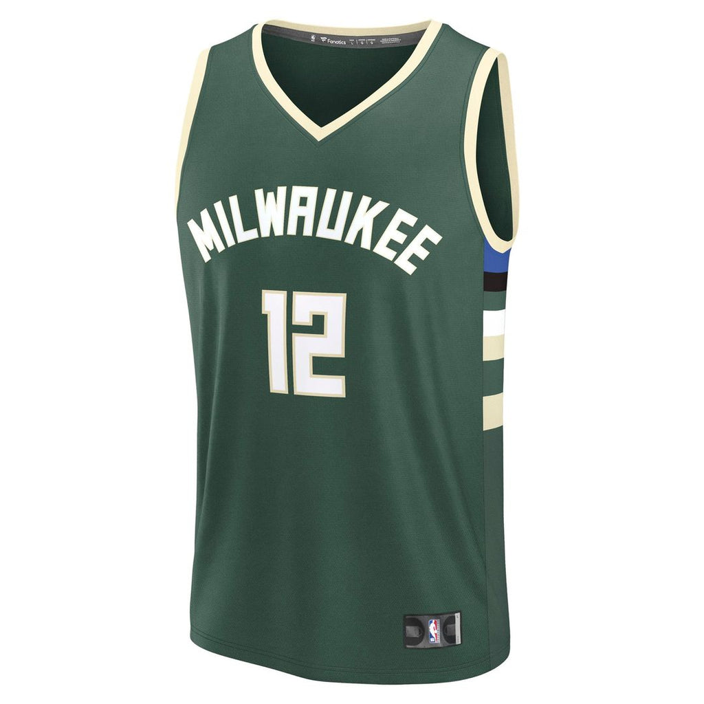 Milwaukee Bucks Taurean Prince Fanatics Fast Break Replica Player Jersey - Icon Edition - Hunter Green