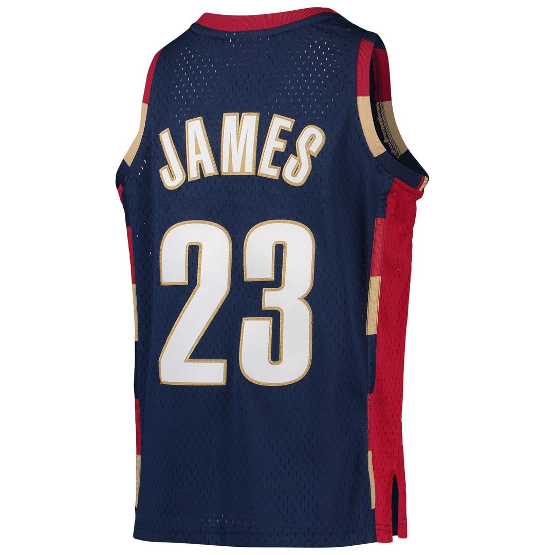 Cleveland Cavaliers LeBron James Mitchell & Ness Youth 2008 - 09 Hardwood Classics Swingman Jersey - Navy