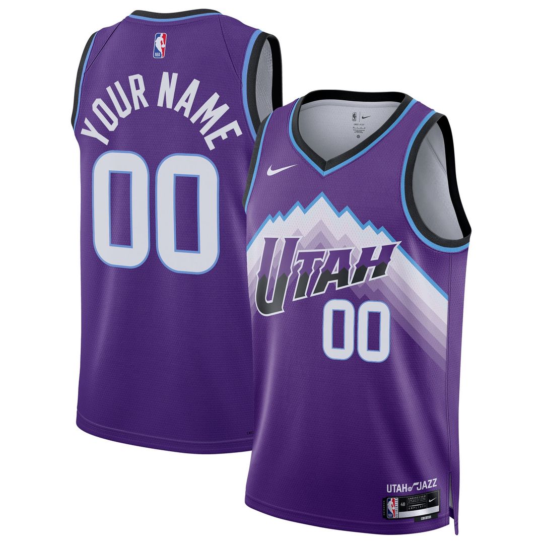 Utah Jazz Nike Unisex Swingman Custom Jersey - Icon Edition - Purple