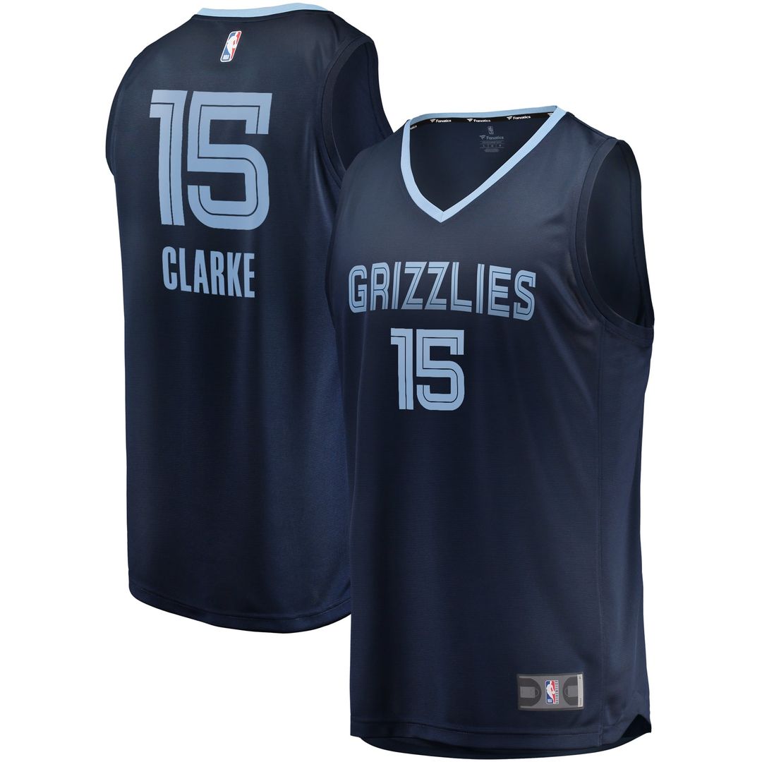 Memphis Grizzlies Brandon Clarke Fanatics Fast Break Replica Jersey Navy - Icon Edition