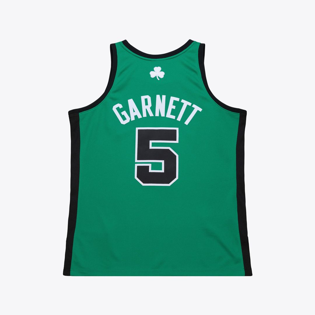 Boston Celtics Kevin Garnett Mitchell & Ness 2007 - 08 Hardwood Classics Authentic Jersey - Kelly Green