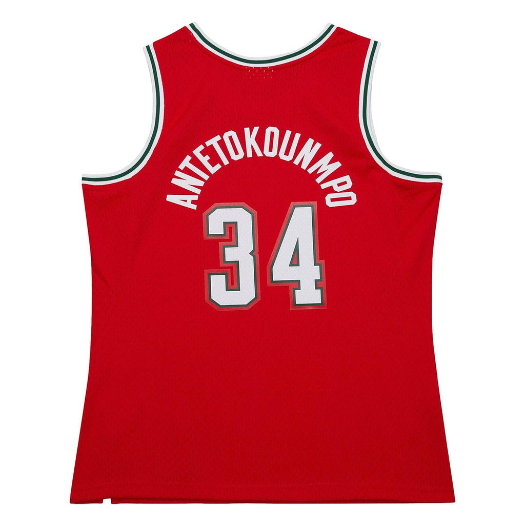 Milwaukee Bucks Giannis Antetokounmpo Mitchell & Ness 2013/14 Hardwood Classics Swingman Jersey - Hunter Green