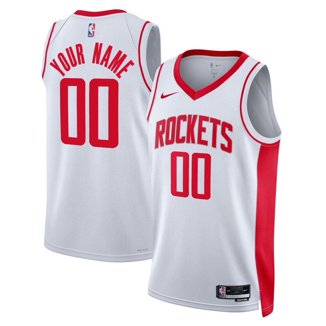 Houston Rockets Nike Unisex Swingman Custom Jersey White - Association Edition