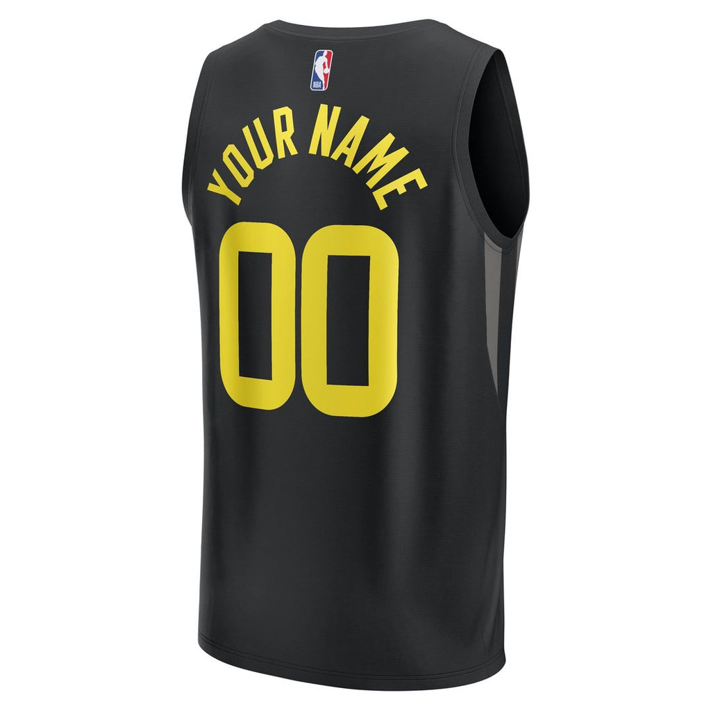 Utah Jazz Fanatics Youth Fast Break Replica Custom Jersey - Statement Edition - Black