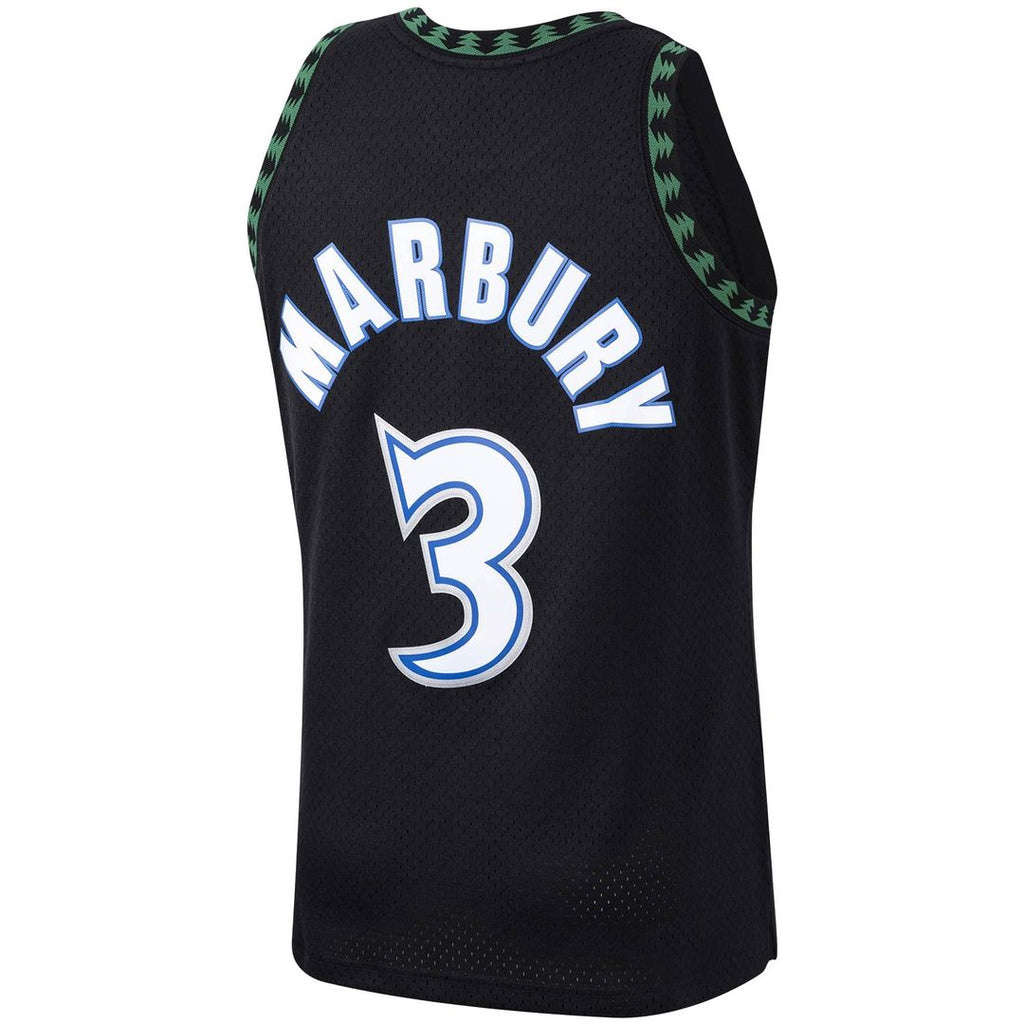 Minnesota Timberwolves Stephon Marbury Mitchell & Ness 1997/98 Hardwood Classics Swingman Jersey - Black
