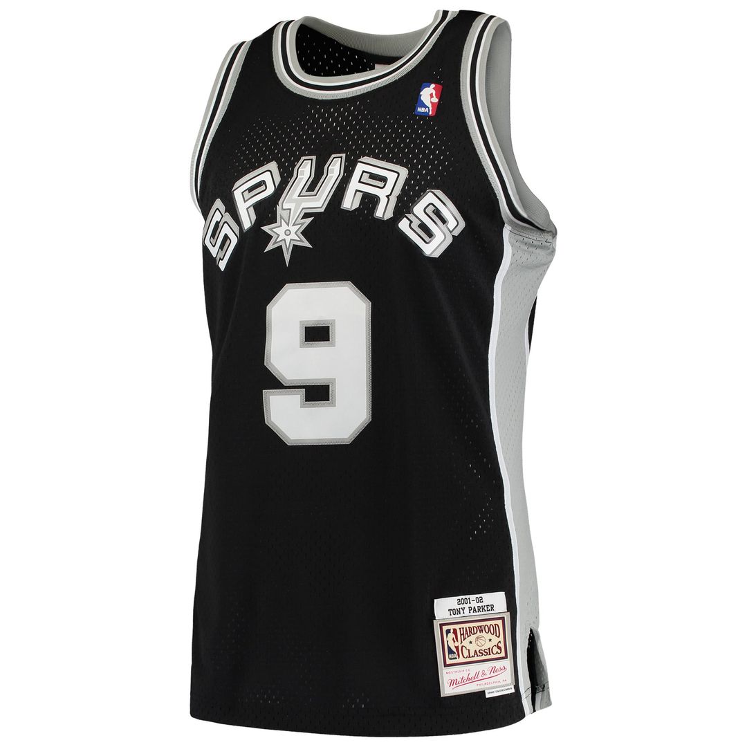 San Antonio Spurs Tony Parker Mitchell & Ness Hardwood Classics Swingman Jersey - Black