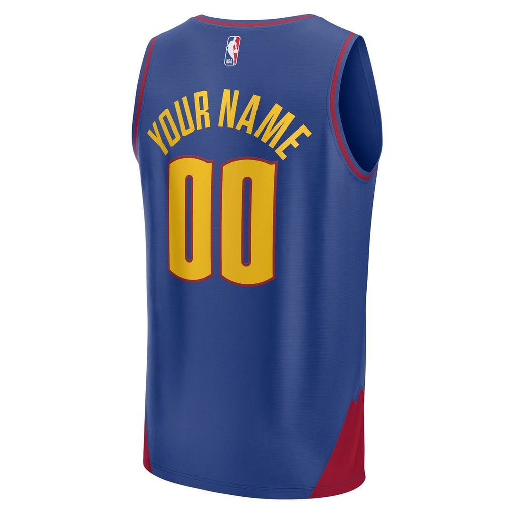 Denver Nuggets Fanatics Youth Fast Break Replica Custom Jersey - Statement Edition - Blue