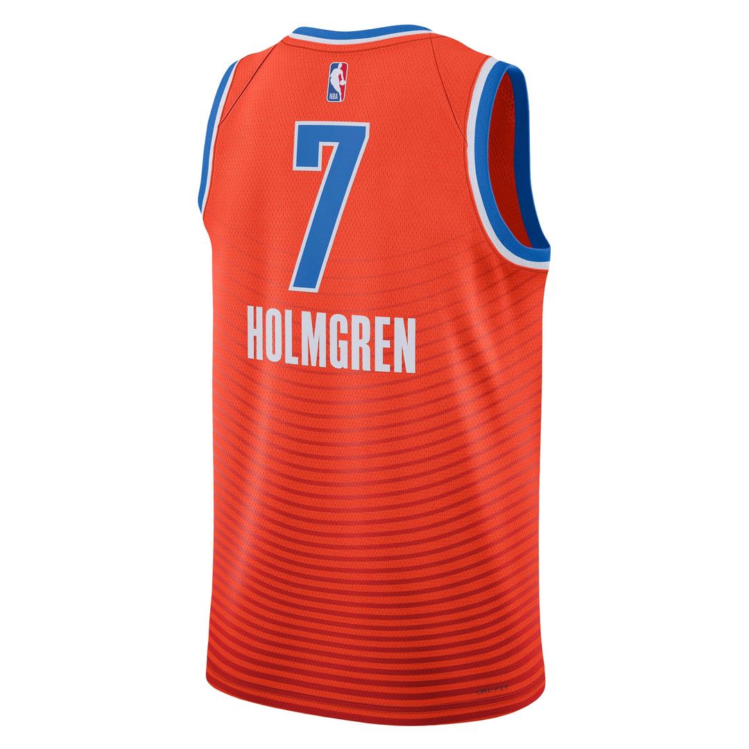 Oklahoma City Thunder Chet Holmgren Jordan Brand Unisex Swingman Jersey - Statement Edition - Orange
