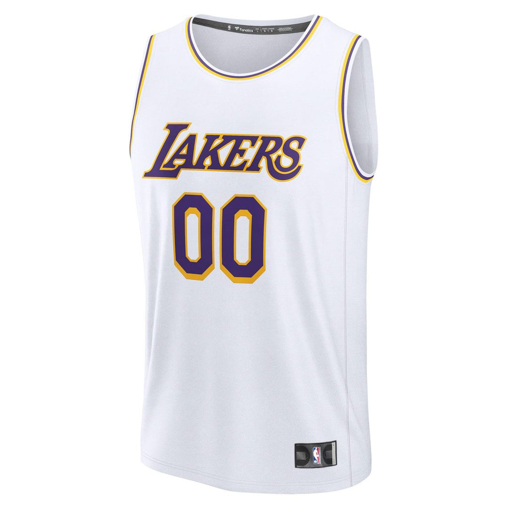 Los Angeles Lakers Fanatics Youth Fast Break Custom Replica Jersey - White - Association Edition