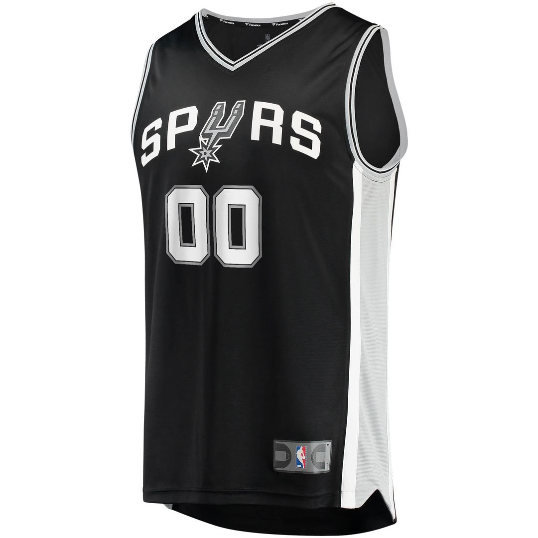 San Antonio Spurs Fanatics Youth Fast Break Custom Replica Jersey Black - Icon Edition