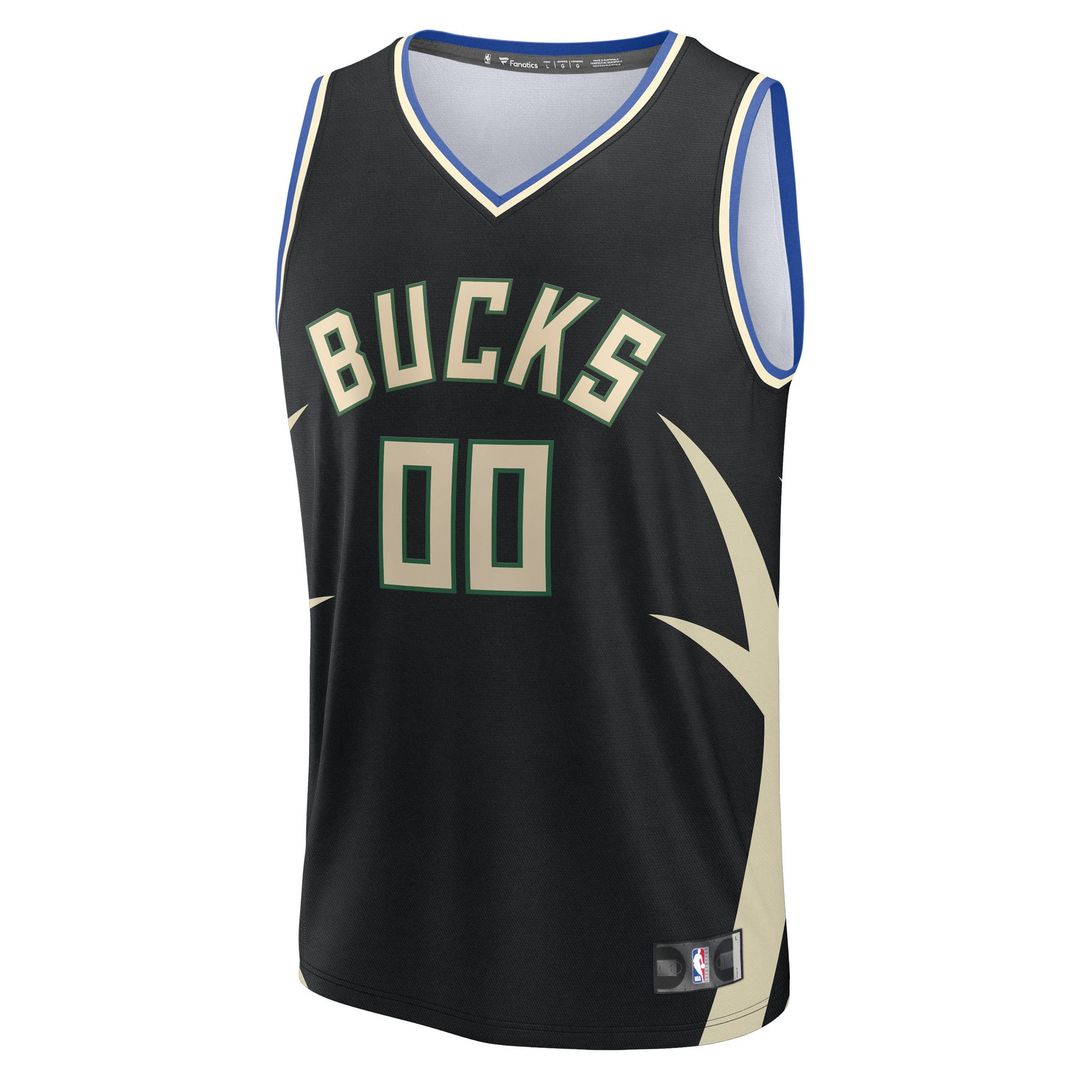 Milwaukee Bucks Fanatics Youth Fast Break Custom Replica Jersey - Green - Icon Edition