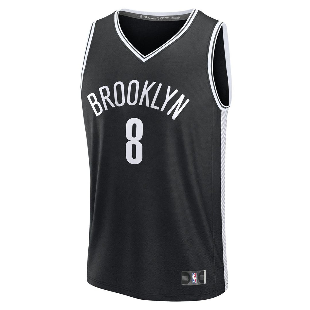 Brooklyn Nets Egor Dëmin Fanatics Fast Break Replica Jersey - Black - Icon Edition
