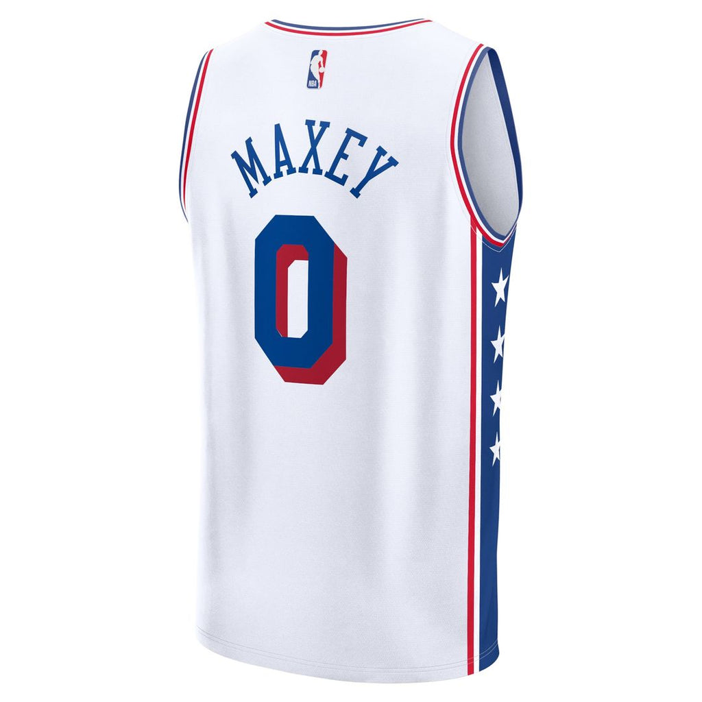 Philadelphia 76ers Tyrese Maxey Fanatics Fast Break Replica Player Jersey - Association Edition - White