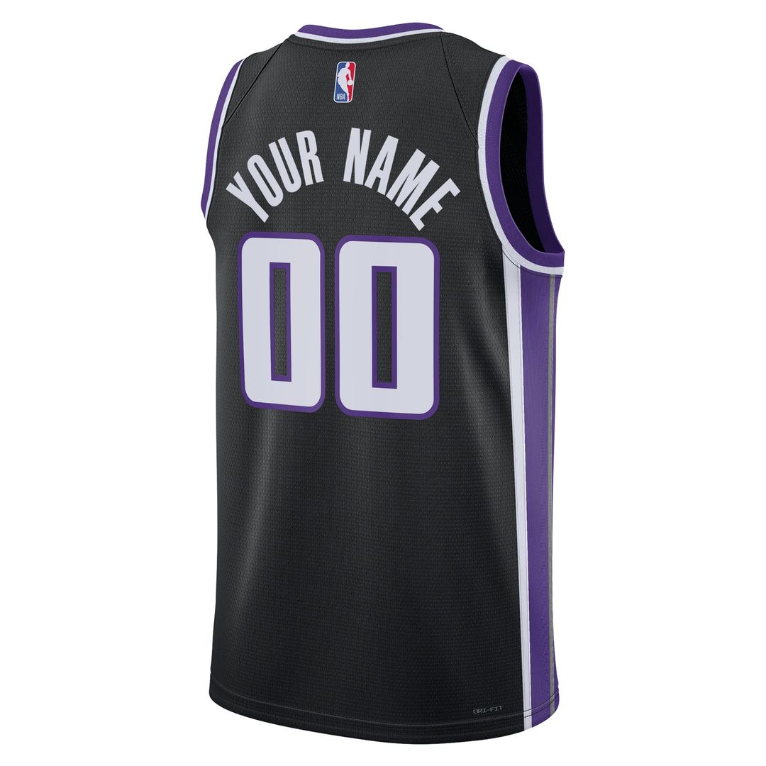 Sacramento Kings Nike Unisex Swingman Custom Jersey - Icon Edition - Black
