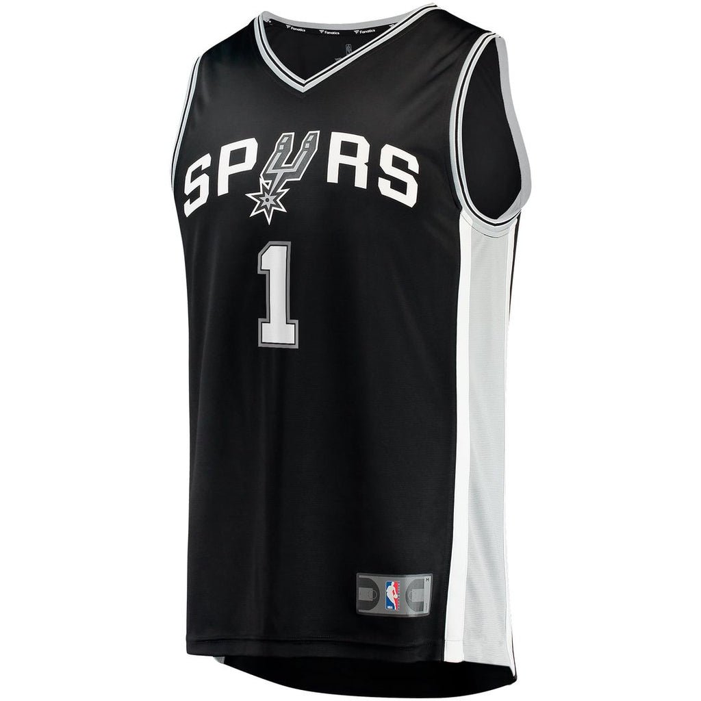 San Antonio Spurs Victor Wembanyama Fanatics Fast Break Replica Jersey - Icon Edition - Black