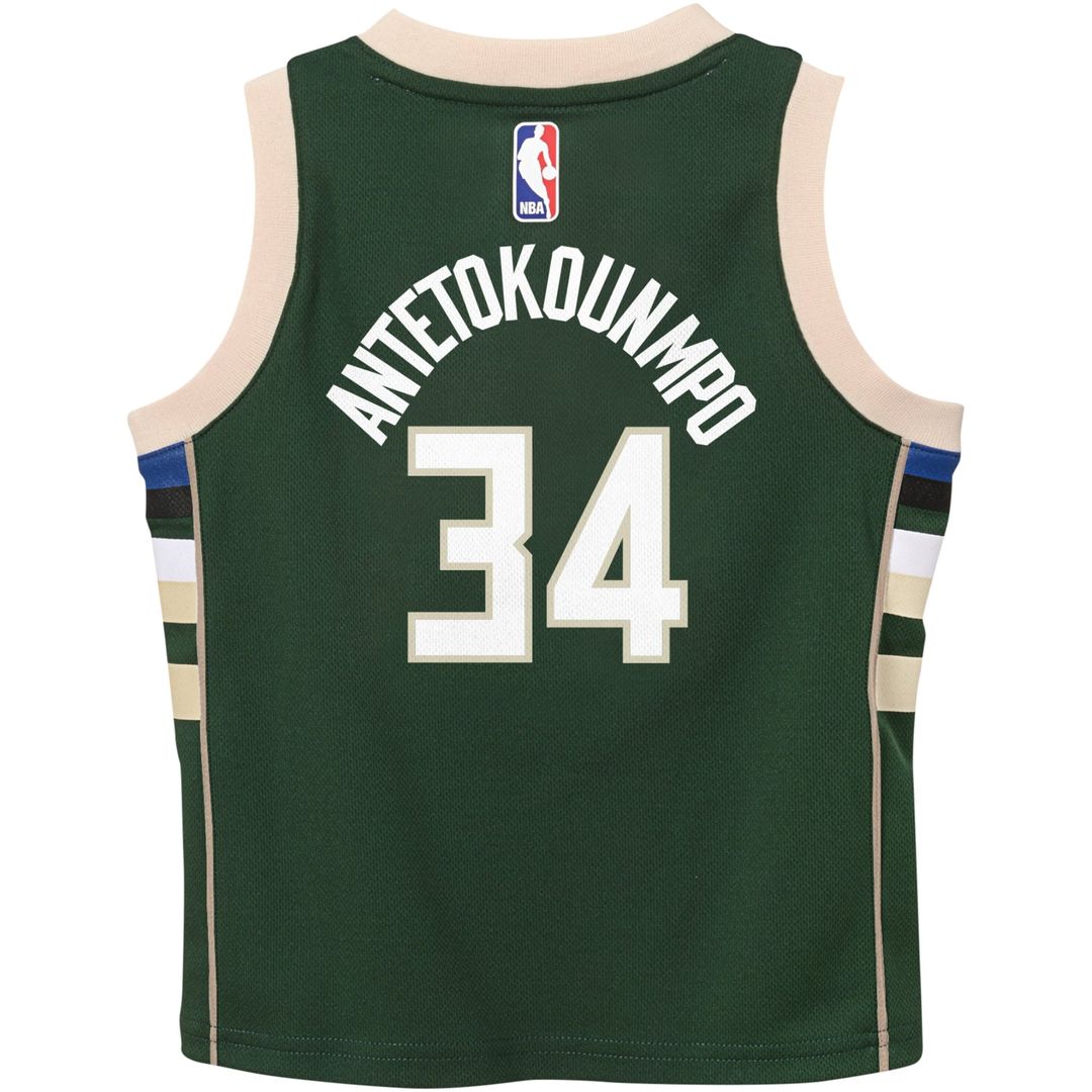 Milwaukee Bucks Giannis Antetokounmpo Nike Preschool Swingman Player Jersey - Icon Edition - Hunter Green