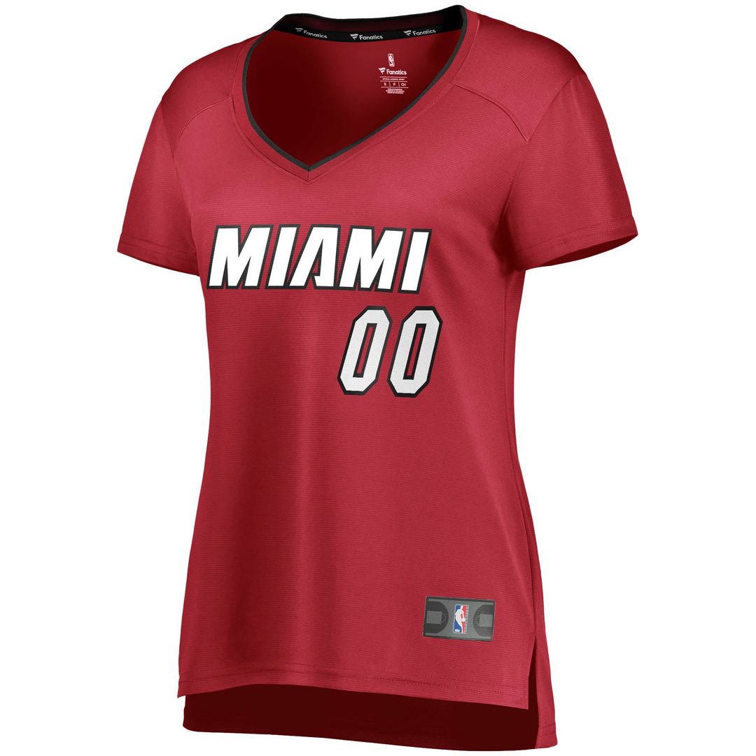 Miami Heat Fanatics Women's Fast Break Replica Custom Jersey Wine - Statement Edition