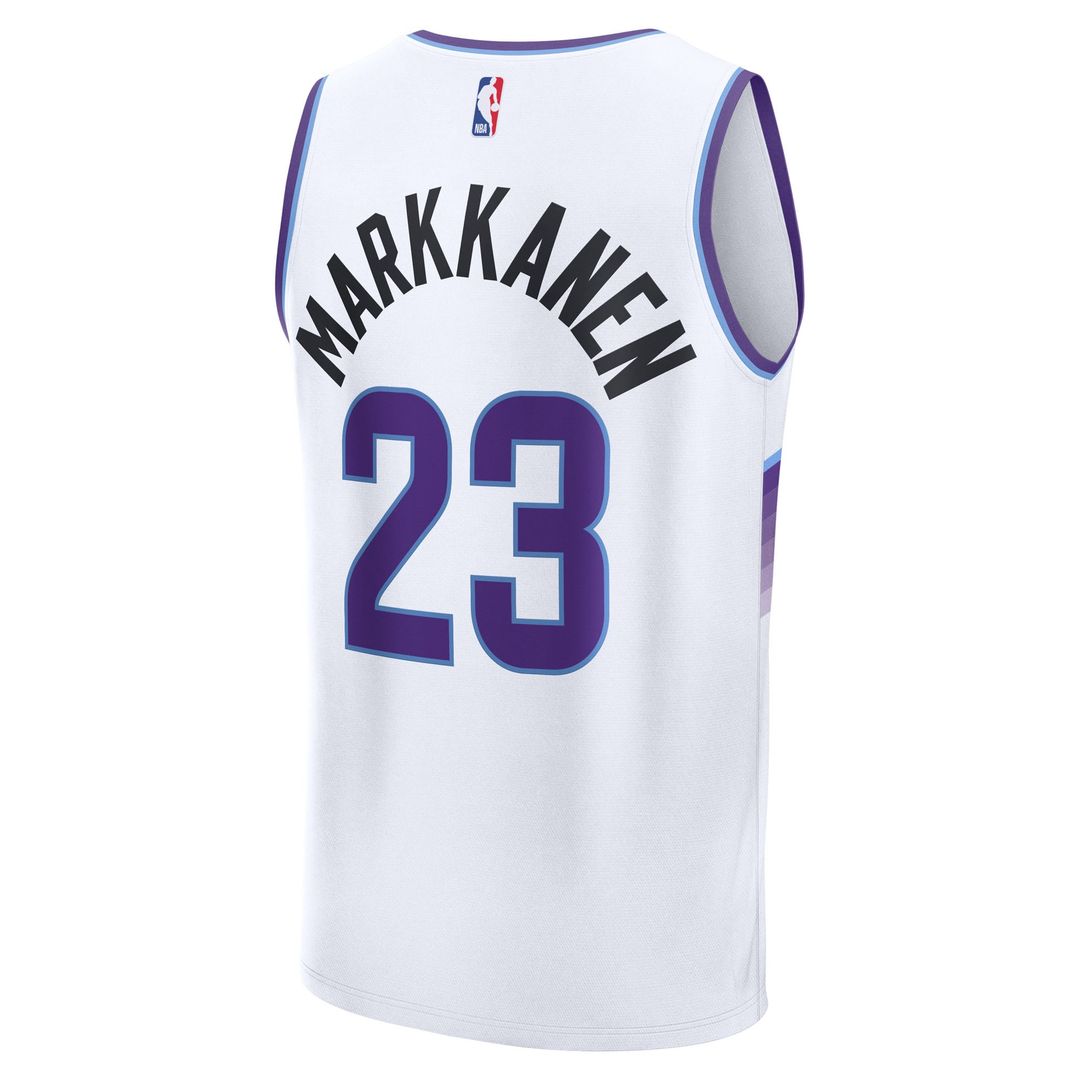 Utah Jazz Lauri Markkanen Fanatics Fast Break Replica Jersey - Association Edition - White