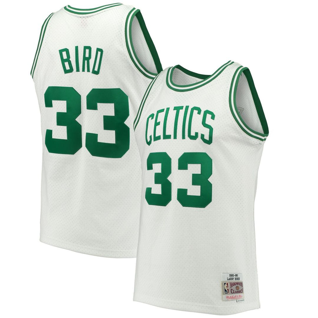 Boston Celtics Larry Bird Mitchell & Ness Hardwood Classics 1985/86 Swingman Jersey - White