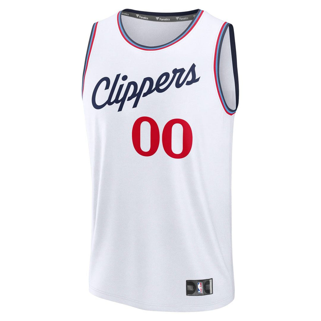 LA Clippers Fanatics Youth Fast Break Custom Replica Jersey - White - Association Edition
