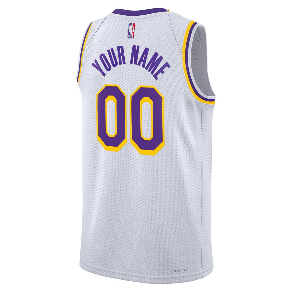 Los Angeles Lakers Nike Unisex Swingman Custom Jersey White - Association Edition