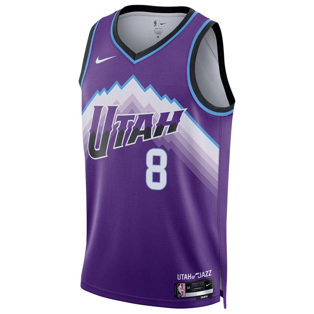 Utah Jazz Isaiah Collier Nike Unisex Swingman Jersey - Icon Edition - Purple