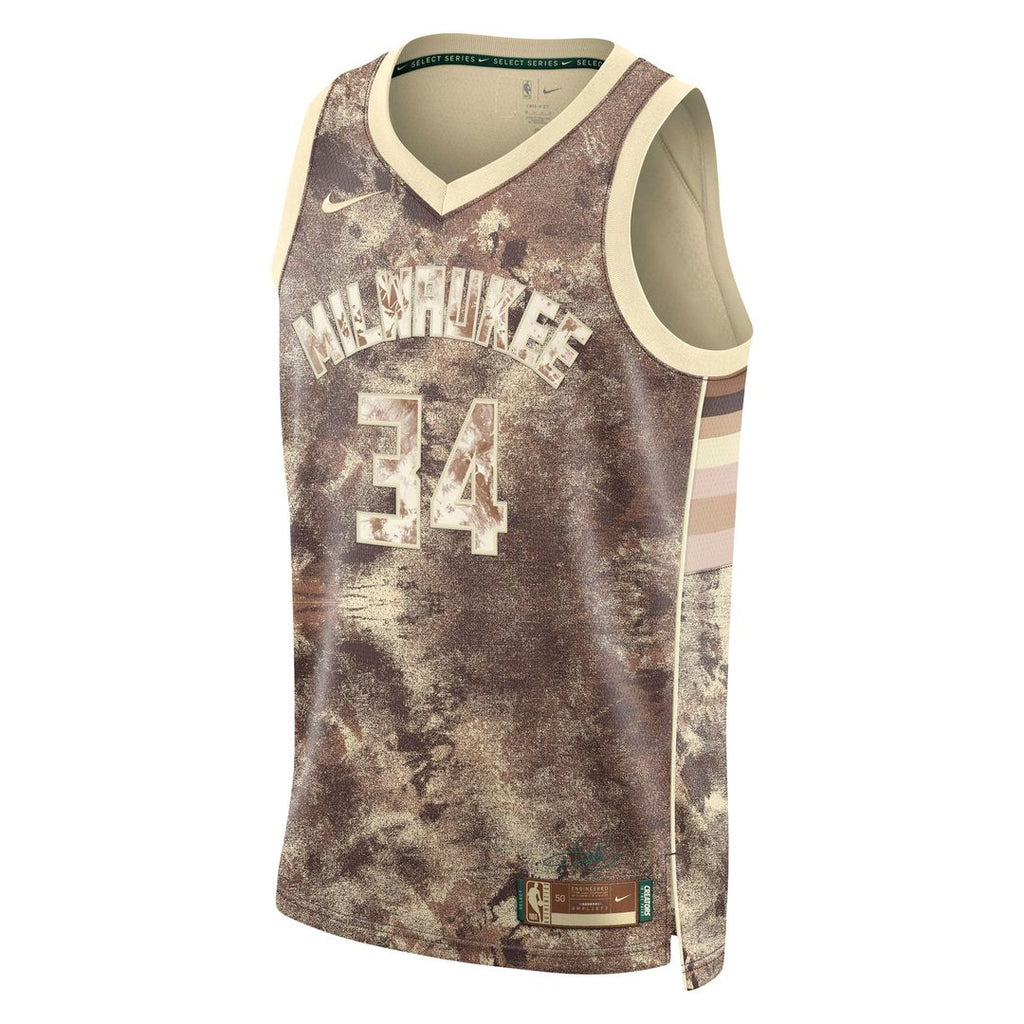 Milwaukee Bucks Giannis Antetokounmpo Nike Unisex Select Series Swingman Jersey - Brown
