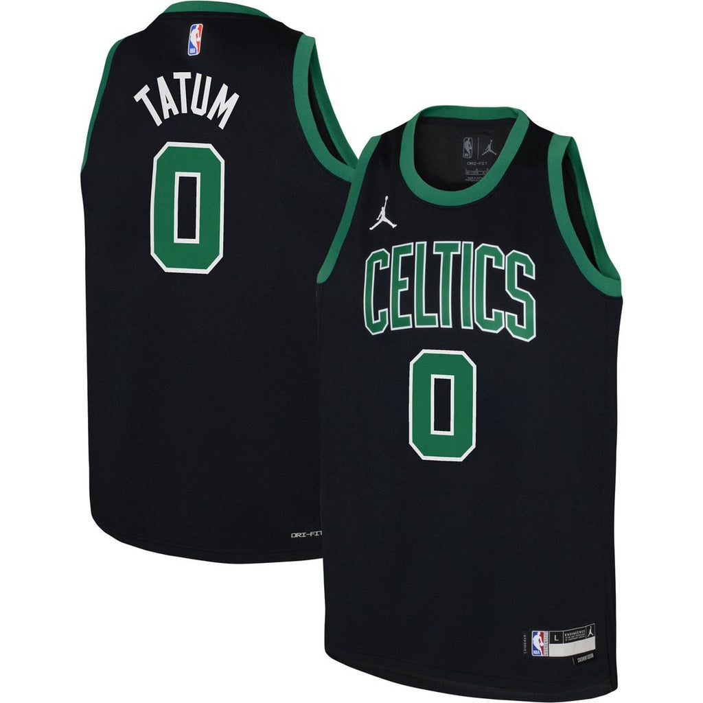 Boston Celtics Jayson Tatum Jordan Brand Youth Swingman Jersey - Statement Edition - Black