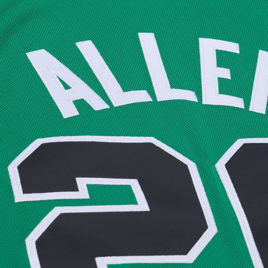Boston Celtics Ray Allen Mitchell & Ness 2007 - 08 Hardwood Classics Authentic Jersey - Kelly Green