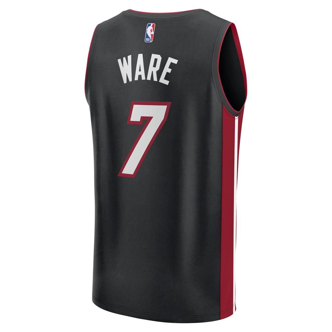 Miami Heat Kel'el Ware Fanatics Fast Break Replica Player Jersey - Icon Edition - Black
