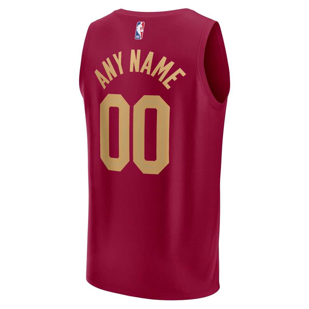 Cleveland Cavaliers Fanatics Youth Fast Break Custom Jersey - Maroon - Icon Edition