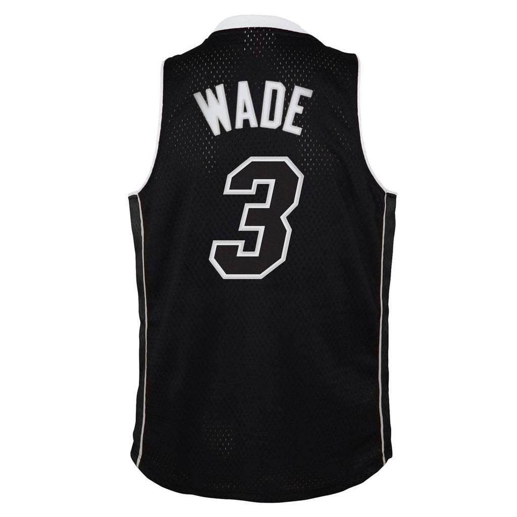 Miami Heat Dwyane Wade Mitchell & Ness Youth 2011/12 Hardwood Classics Swingman Alternate Jersey - Black
