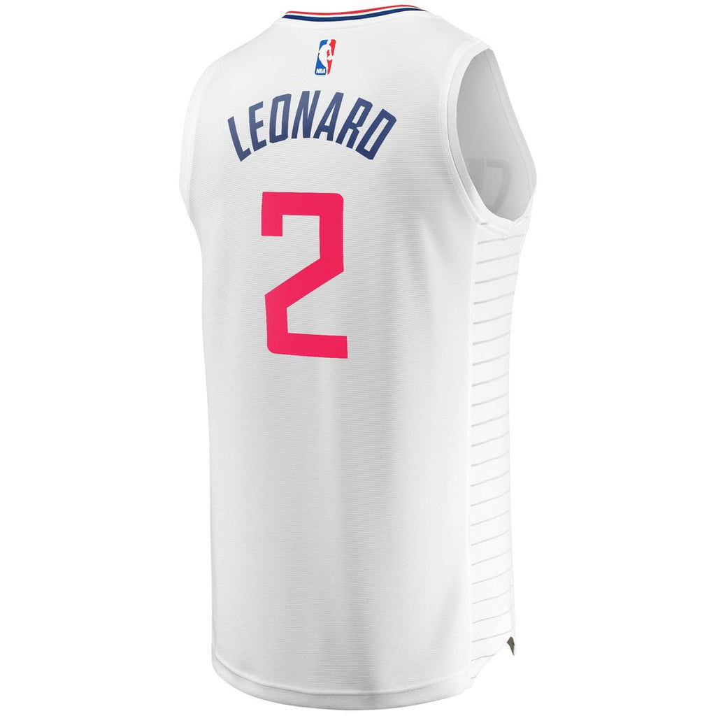 LA Clippers Kawhi Leonard Fanatics Fast Break Replica Player Jersey - White - Association Edition