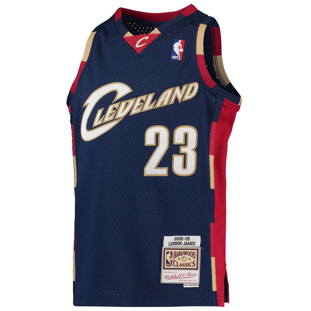 Cleveland Cavaliers LeBron James Mitchell & Ness Youth 2008 - 09 Hardwood Classics Swingman Jersey - Navy