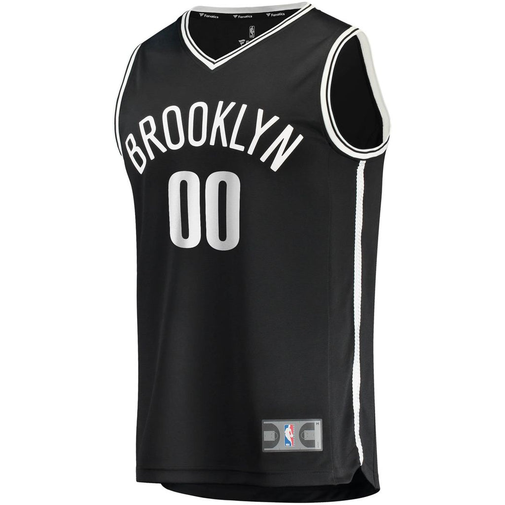 Brooklyn Nets Fanatics Fast Break Custom Replica Jersey Black - Icon Edition