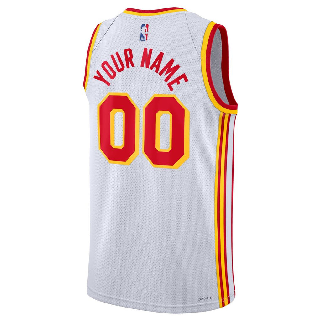 Atlanta Hawks Nike Unisex Swingman Custom Jersey White - Association Edition