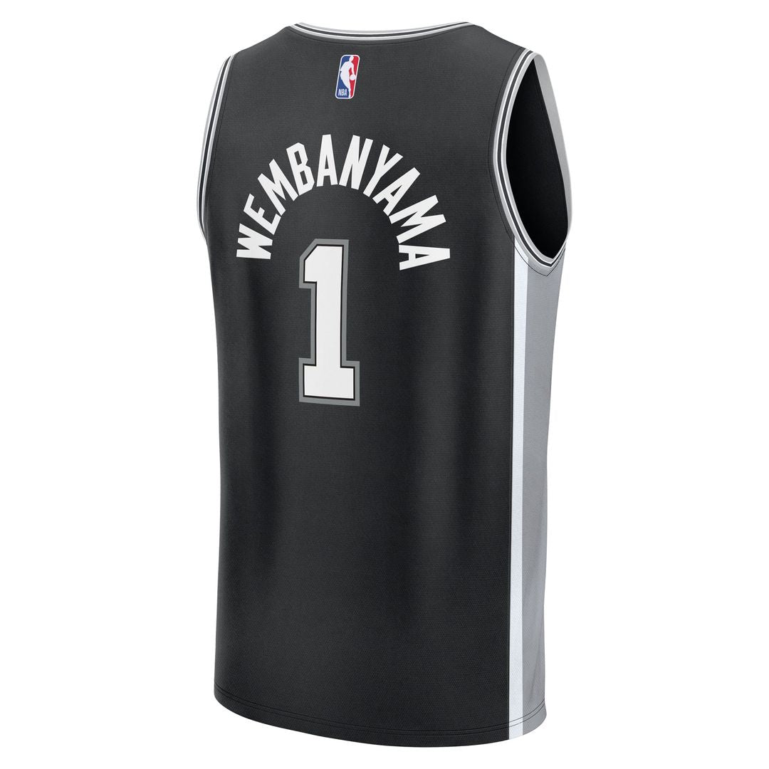 San Antonio Spurs Victor Wembanyama Fanatics Youth Fast Break Replica Player Jersey - Icon Edition - Black