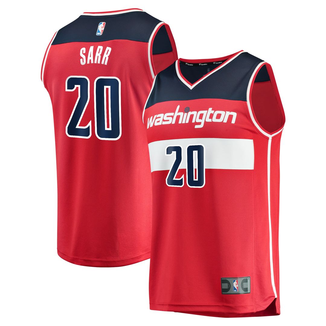 Washington Wizards Alexandre Sarr Fanatics Fast Break Replica Player Jersey - Icon Edition - Red