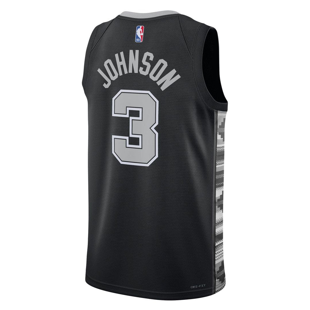 San Antonio Spurs Keldon Johnson Jordan Brand Unisex Swingman Jersey - Statement Edition - Black