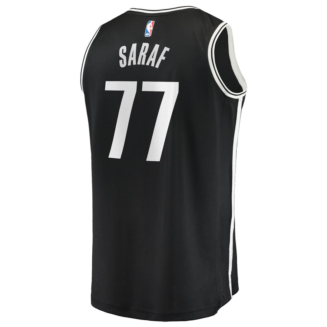 Brooklyn Nets Ben Saraf Fanatics Fast Break Replica Jersey - Black - Icon Edition
