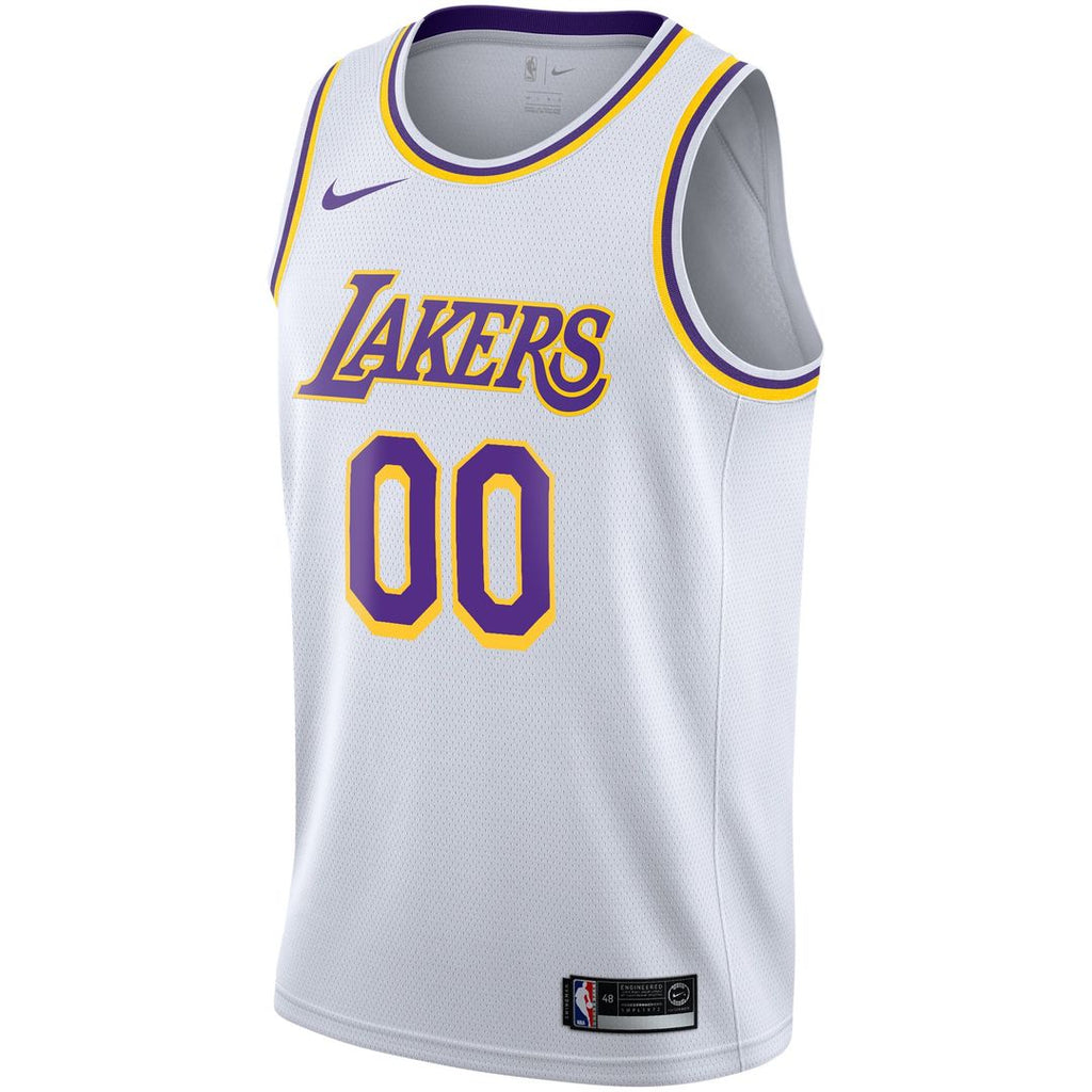 Los Angeles Lakers Nike 2020/21 Swingman Custom Jersey - Association Edition - White
