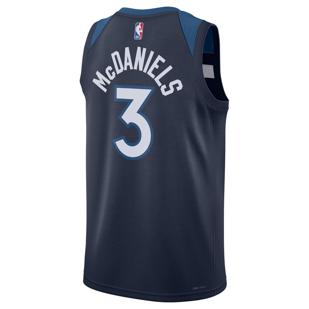 Minnesota Timberwolves Jaden McDaniels Nike Unisex Swingman Player Jersey - Icon Edition - Navy