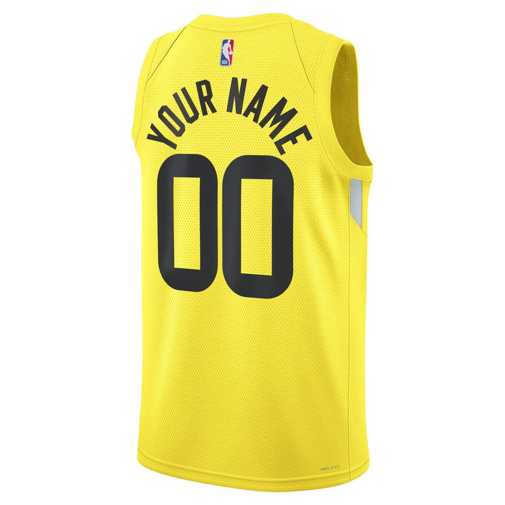 Utah Jazz Nike Unisex Swingman Custom Jersey Gold - Icon Edition