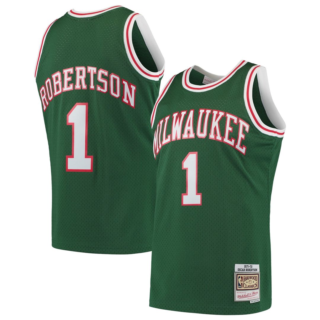 Milwaukee Bucks Oscar Robertson Mitchell & Ness Hardwood Classics Swingman Jersey - White